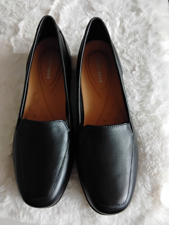 Easy Spirit Shoes - Easy Spirit Black Slip-On Comfort Loafers